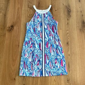 Lilly Pulitzer Rare “Red Right Return” Dress Sailboats